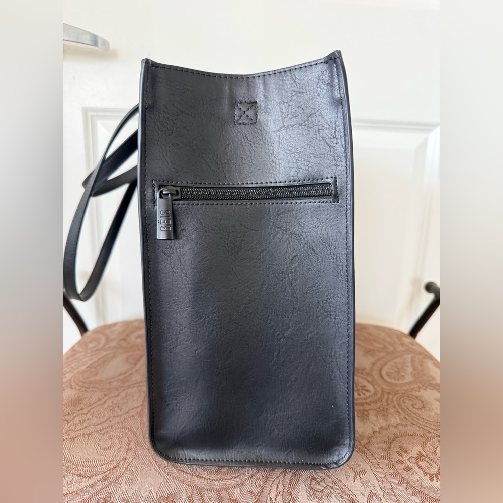 BEIS Black Work Tote Bag with Adjustable Shoulder Strap Like New - Picture 9 of 11